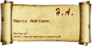 Hercz Adrienn névjegykártya